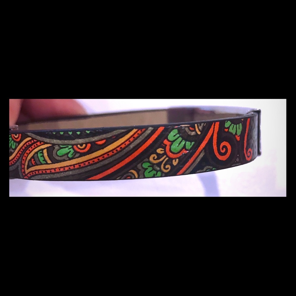 Leather Crafted 8” Bracelet W/Accent Plate